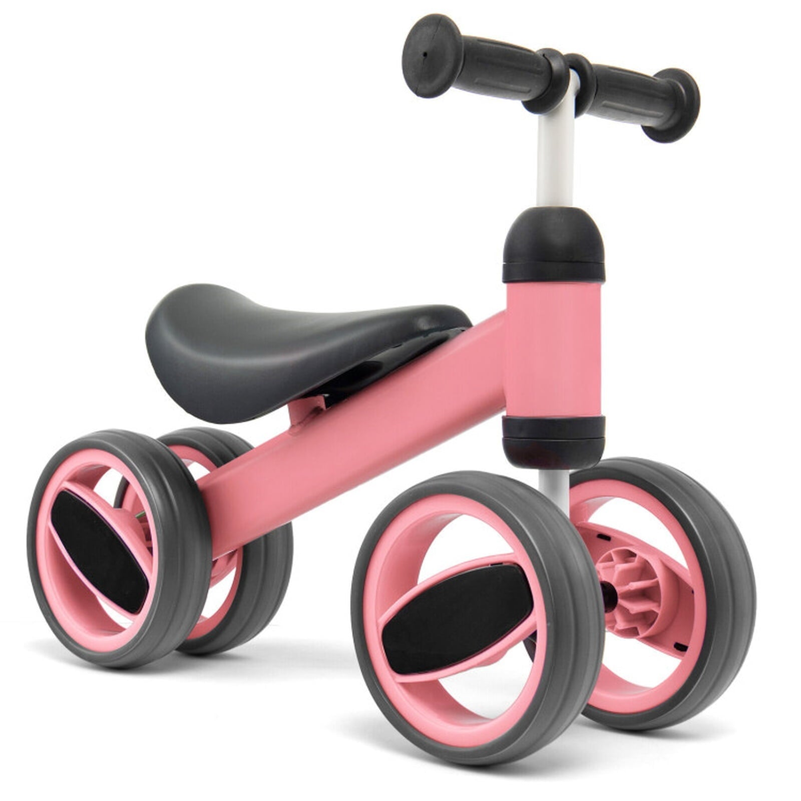 Redsmile Baby Balance Bike for 1-2 Year Olds, 4 Wheel No Pedal Toddler Training Bike, Lightweight First Balance Bike, Pink