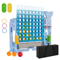 Redsmile Giant 4 in a Row Game Set, 4-in-1 Outdoor Yard Games for Kids Adults with Ring Toss, Basketball, Golf, 4-Level Adjustable Height, Family Backyard Party Games
