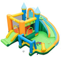 Redsmile Inflatable Water Slide Bounce House with Dual Slides and Splash Pool, Backyard Water Slide with Basketball Rim, Soccer Goal and Ball Pit for Kids Ages 3-10 (Without Blower)