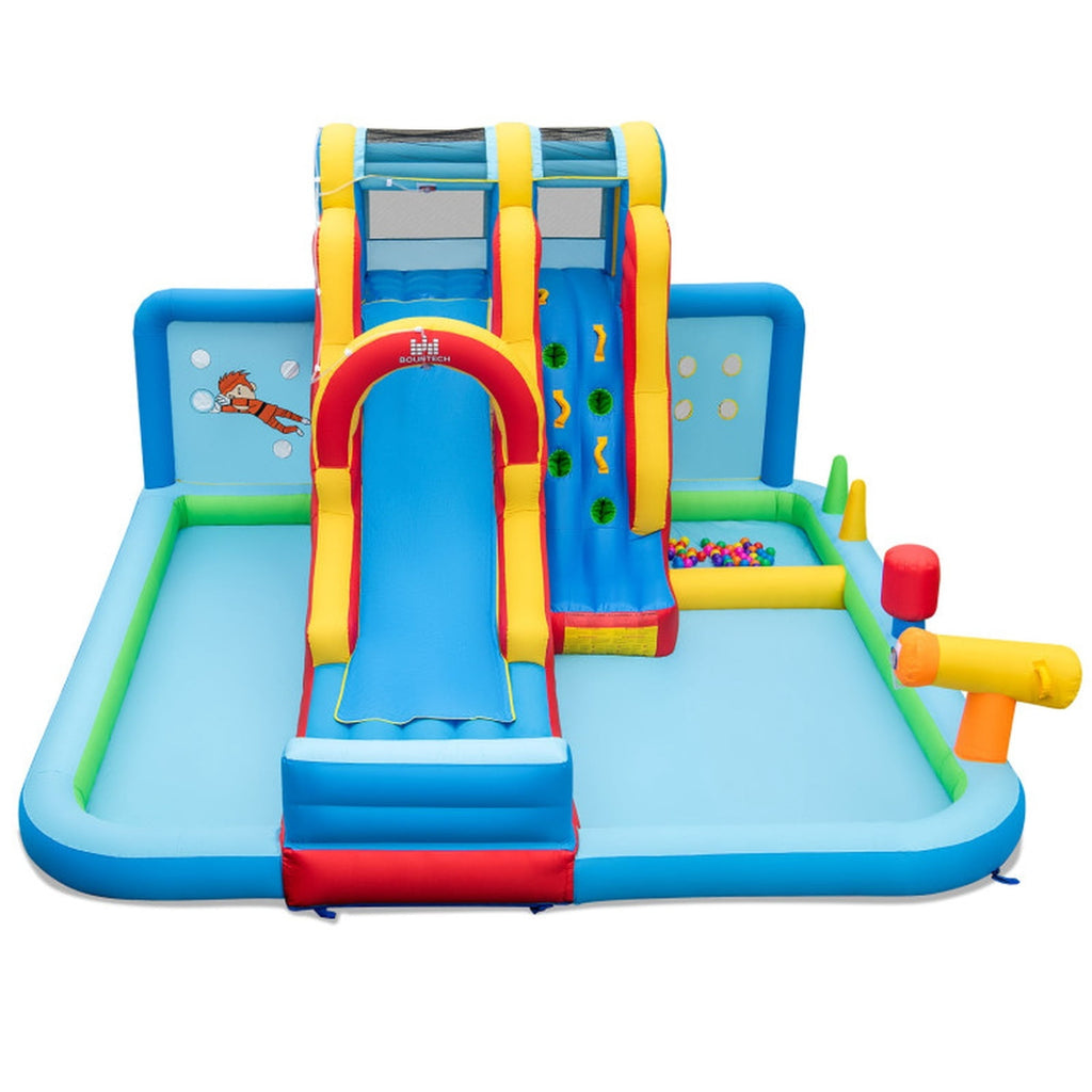 Redsmile Inflatable Water Slide Water Park with Long Slide, Splash Pools and Ball Pit, Backyard Water Slide Bounce House for Kids Ages 3+, 900D Oxford Outdoor Fun (Without Blower)