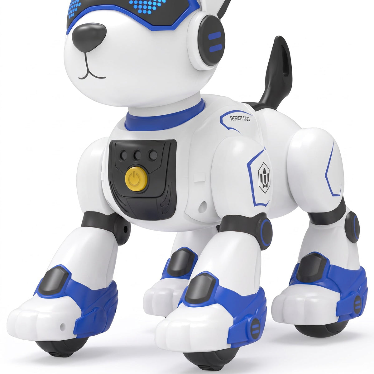 Redsmile Interactive Robot Dog Toy with Remote, Voice and Gesture Control, Singing Dancing Robotic Puppy with Wheels, Blue