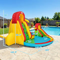 Redsmile Kid's Inflatable Water Slide Bounce House with Climbing Wall and Pool Without Blower - Multicolor