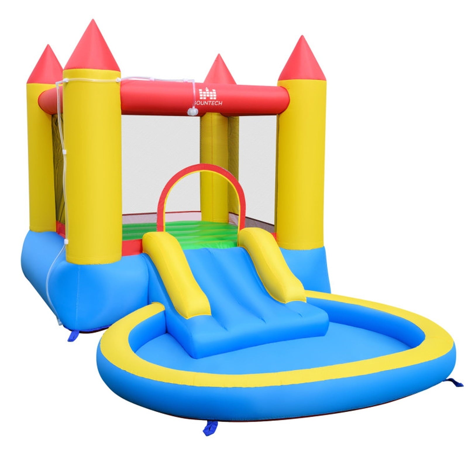 Redsmile Kids Inflatable Bounce House Castle with Balls Pool and Bag, Multicolor