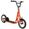 Redsmile Kids Scooter with 12 Inch Air Wheel, Height Adjustable Kick Scooter Holds 165 lb for Big Kids and Teens, Orange