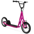 Redsmile Kids Scooter with 12 Inch Air Wheel, Height Adjustable Kick Scooter Holds 165 lb for Big Kids and Teens, Pink