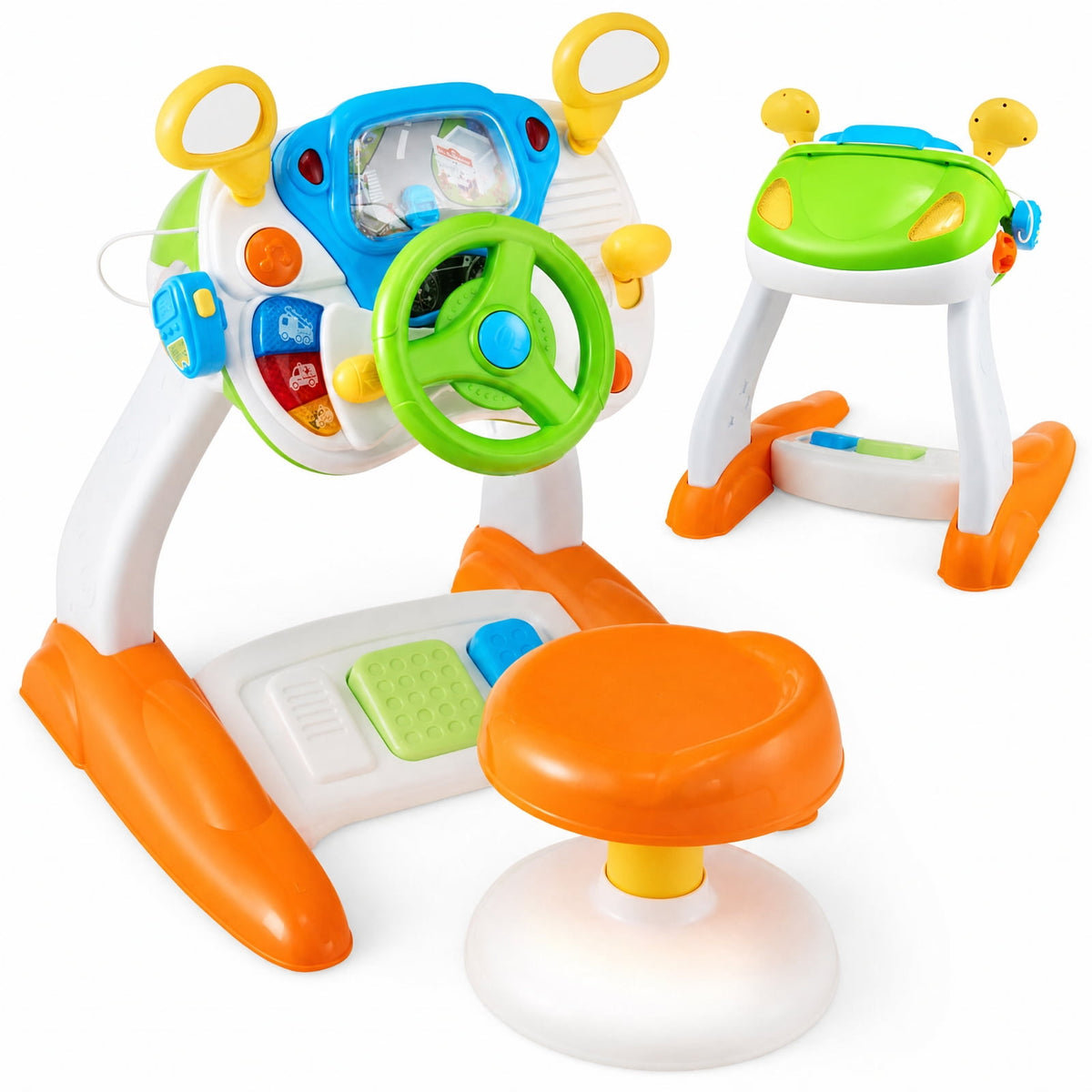 Redsmile Kids Steering Wheel Pretend Play Toy with Lights and Sounds for Toddler Boys Girls