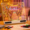 Redsmile Led Drawing Board for Kids,13.7in X 10inRechargeable Light-Up Dry Erase Board with 7 Color Light Modes,Doodle Glow Drawing Board with 7 Markers and Tracing Book,Sketching Gift Toy for Kids