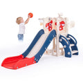 Redsmile Toddler Slide Playset with Climbing Steps, Basketball Hoop, Telescope and Golf Accessories for Indoor Outdoor Play