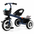 Redsmile Toddler Tricycle for 1.5-5 Year Olds, Kids Trike with Adjustable Seat and Storage Baskets, First Tricycle, Blue