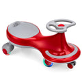 Redsmile Wiggle Car Ride On Toy for Toddlers and Kids Ages 2 and Up, Kids Wiggle Car with Flashing PU Wheels and No Batteries Needed, Twist Car Holds 110 lbs, Red