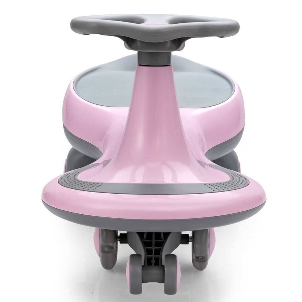 Redsmile Wiggle Car Ride On Toy for Toddlers and Kids Ages 2 and Up, Kids Wiggle Car with Flashing PU Wheels and No Batteries Needed, Twist Car Holds 110 lbs, Pink