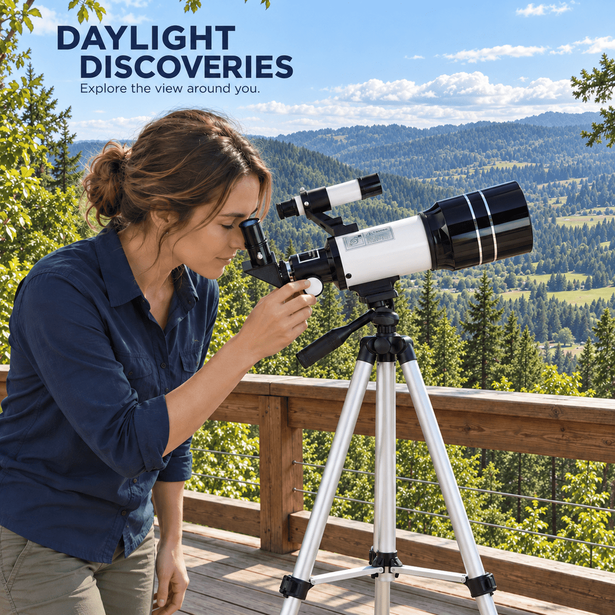 Redsmile Telescope for Kids and Adults, 70mm Aperture Astronomy Refractor Telescope for Beginners with Tripod Phone Adapter and Barlow Lense