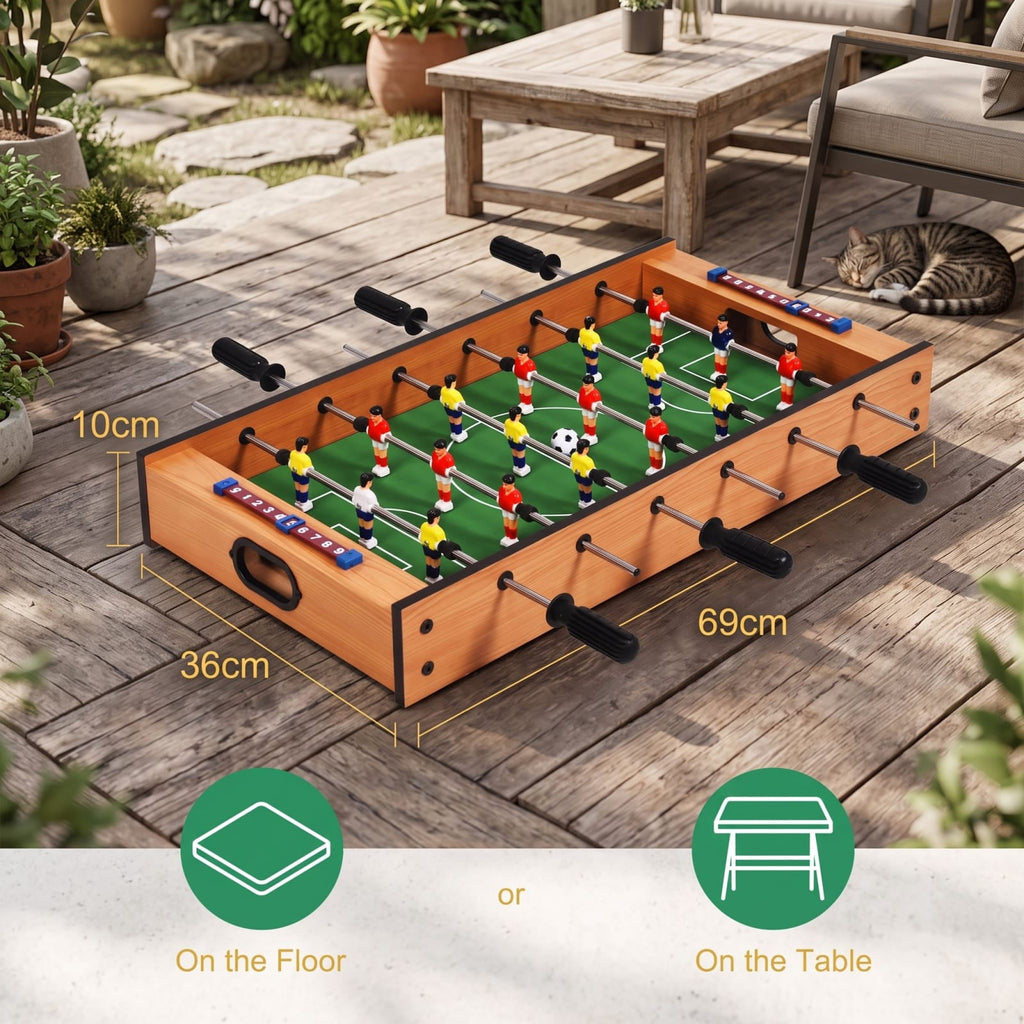 Redsmile 2-in-1 Indoor/Outdoor Air Hockey Foosball Game Table Fun Interactive Game Set for Kids Adults Family Game Room Party Indoor Play