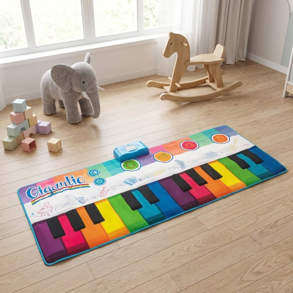 Redsmile Kids Floor Piano Play Mat with 8 Instrument Sounds and 24 Piano Keys for Tummy Time and Crawling, Multicolor