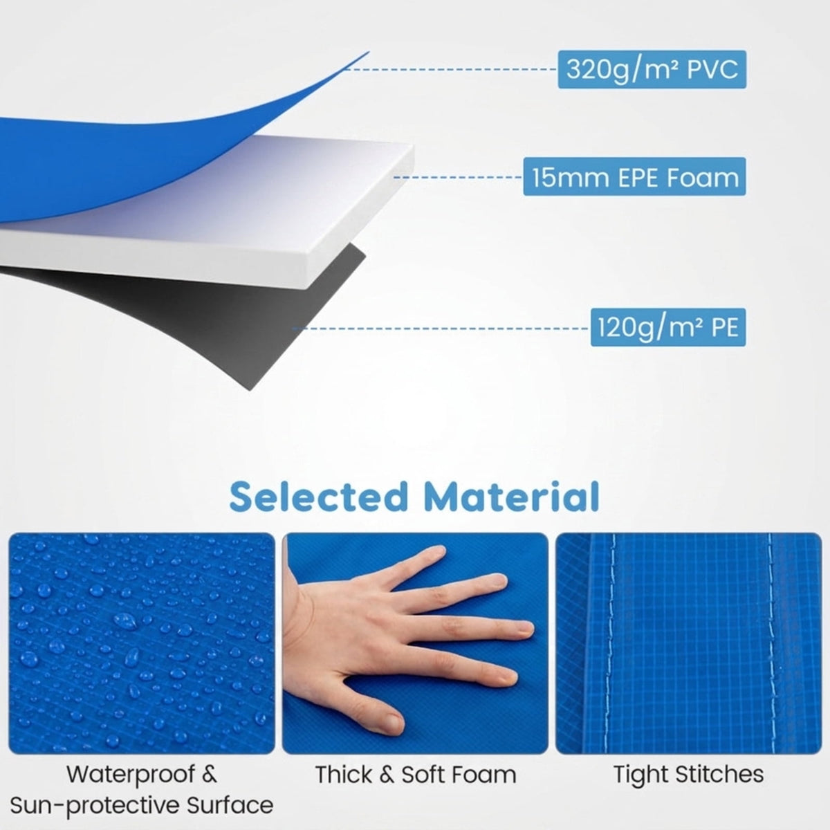 Redsmile 14 Feet Trampoline Pad Replacement Safety Pad with Fixing Straps, Multicolor