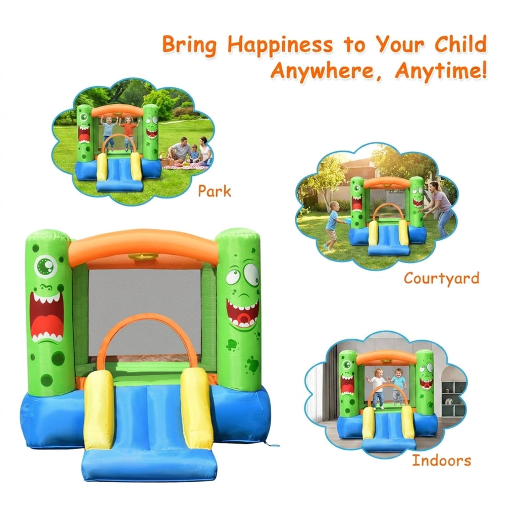 Redsmile Inflatable Bounce House Jumper Castle Kids Playhouse without Blower, Multicolor