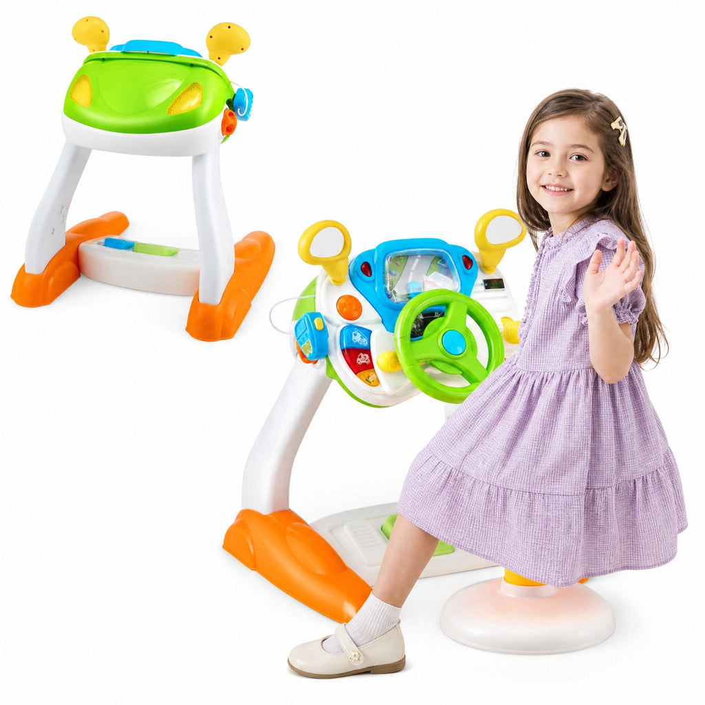 Redsmile Kids Steering Wheel Pretend Play Toy with Lights and Sounds for Toddler Boys Girls