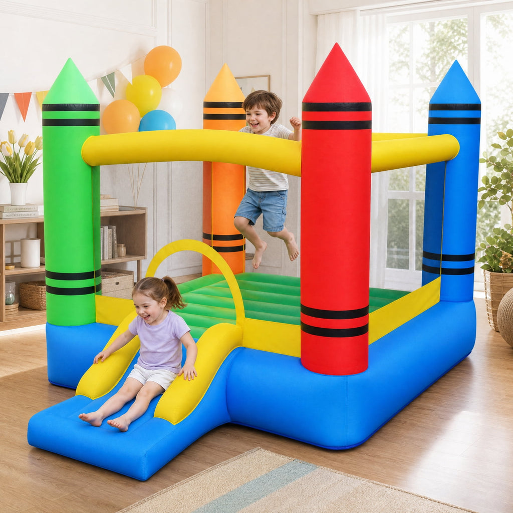 Redsmile Inflatable Bounce House with Slide, Kids Jumping Castle with Ocean Balls for Ages 3-10, Bounce House for Kids Boys Girls, Backyard Outdoor Indoor Play (Blower Not Included)