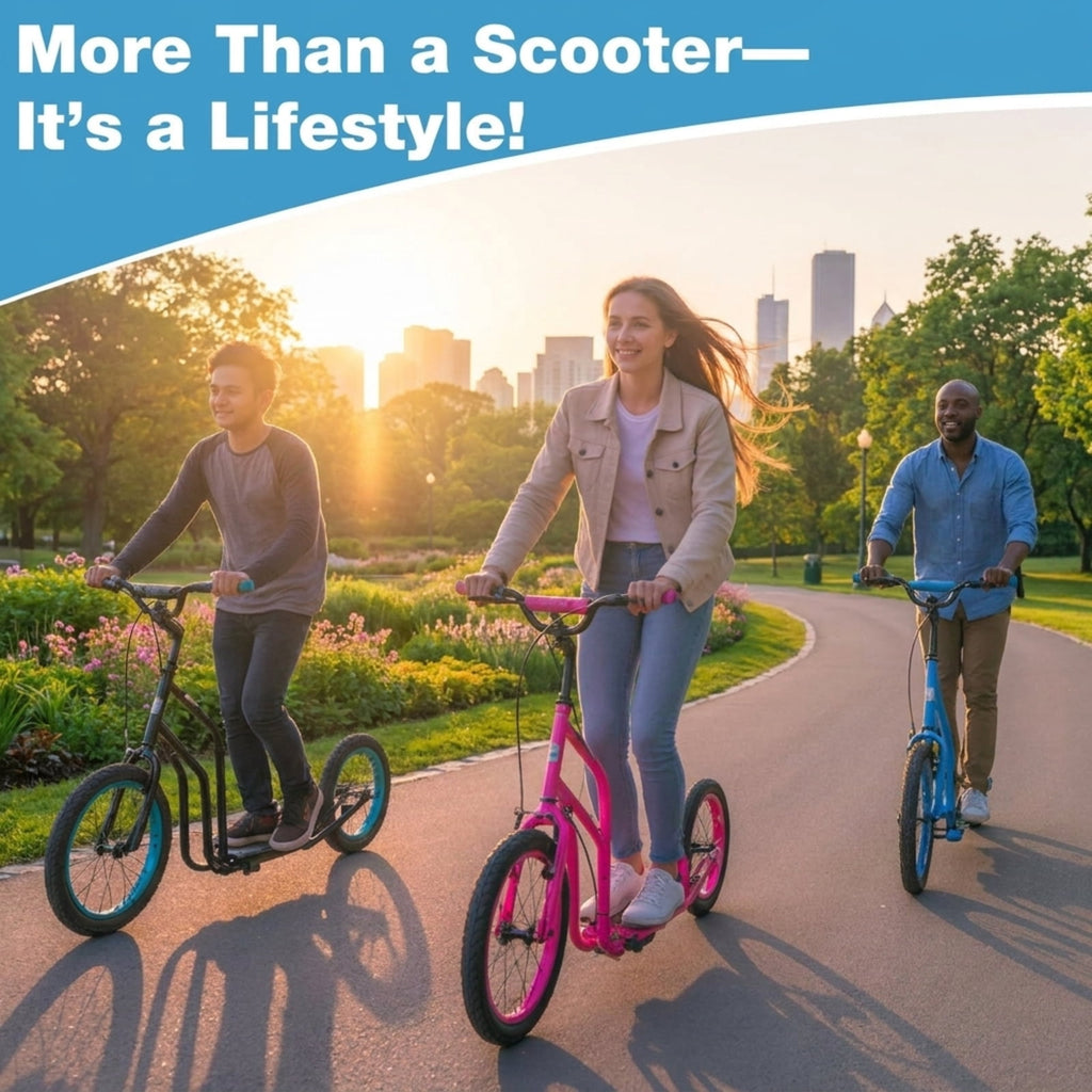 Redsmile Kids Scooter for Ages 8 and Up, Youth Scooter with 16/14 Inch Inflatable Wheels and Adjustable Handlebar, Big Wheel Scooter, Black