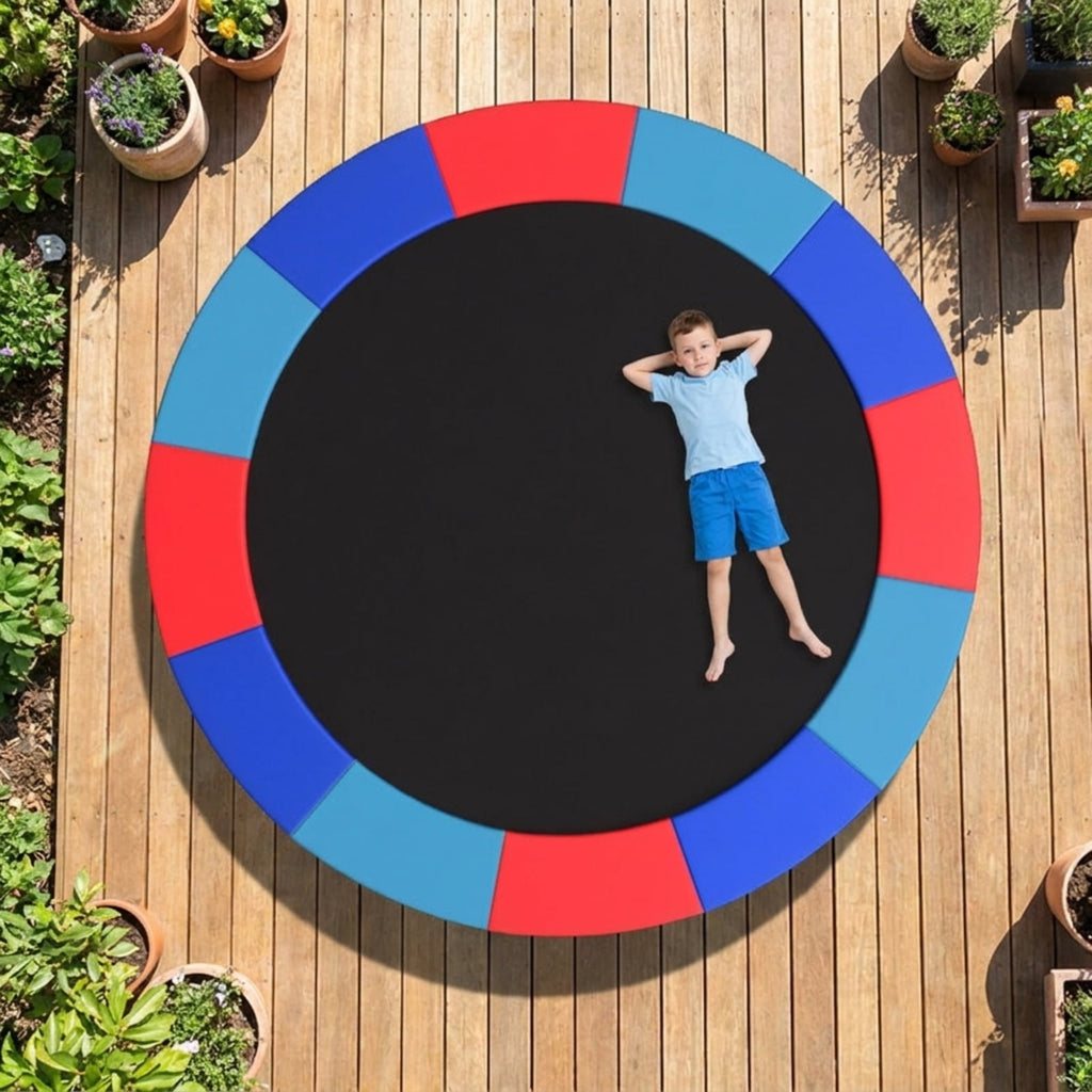 Redsmile 14 Feet Trampoline Pad Replacement Safety Pad with Fixing Straps, Multicolor