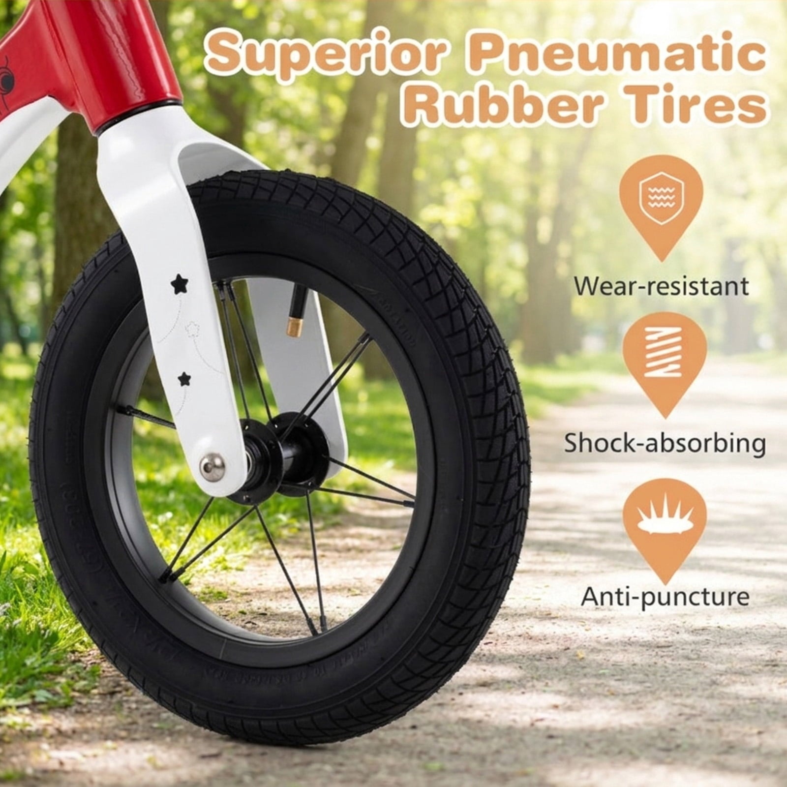 Redsmile 12 Inch Balance Bike for Toddlers, No Pedal Bike with Adjustable Seat and Handlebar, Lightweight Alloy Training Bike, Red
