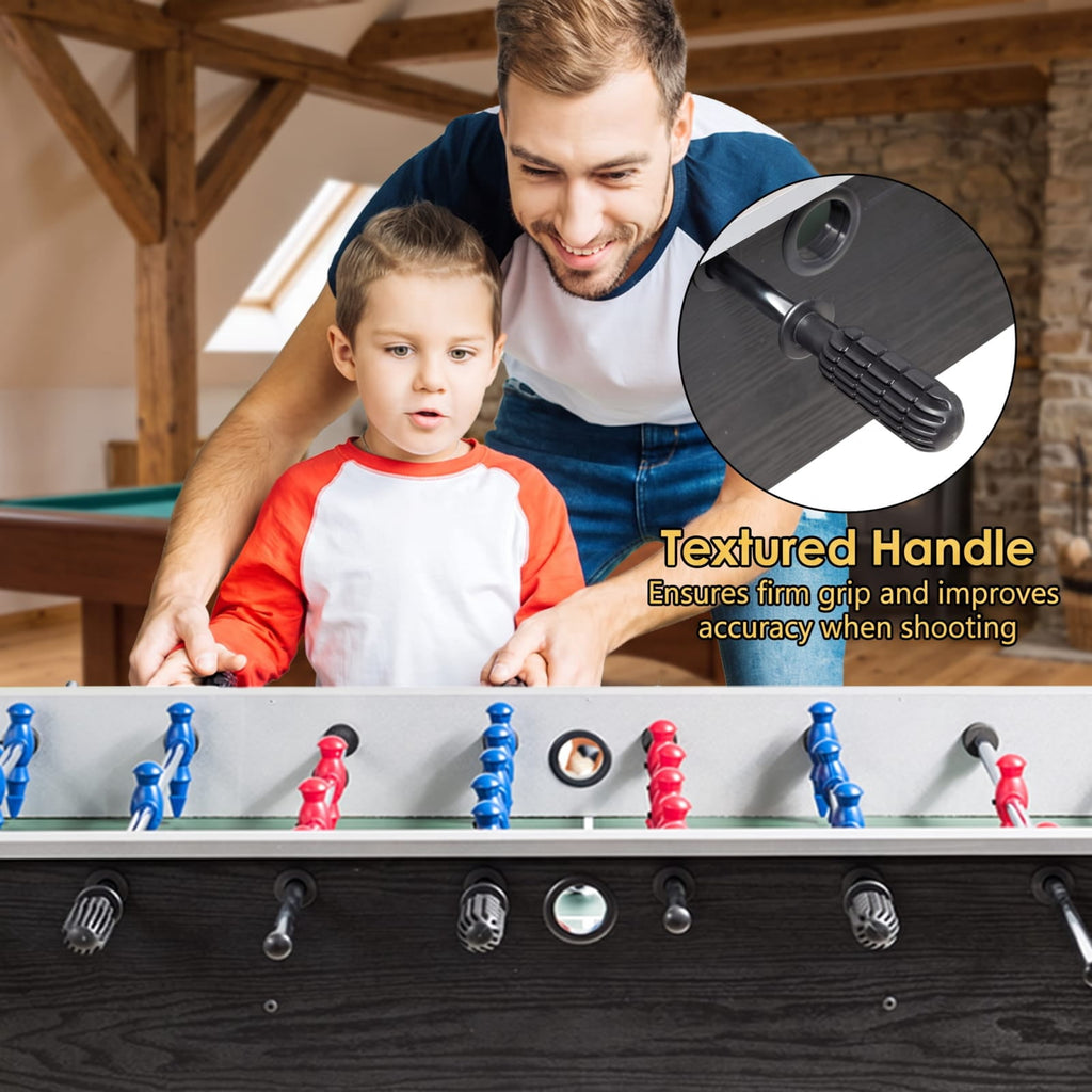 Redsmile 48 Inch Competition Sized Home Recreation Wooden Foosball Table for Game Room Family Fun Indoor Play Black