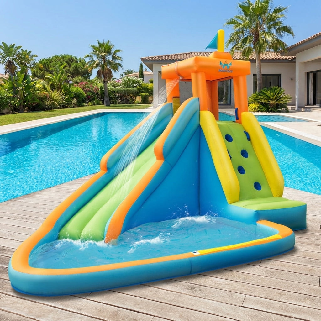 Redsmile Inflatable Water Slide Kids Bounce House with 740W Blower - Multicolor - Kids Birthday Party