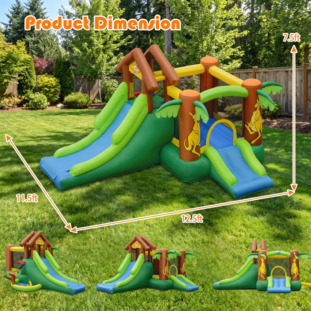 Redsmile Kids Inflatable Jungle Bounce House Castle including Bag without Blower for Toddlers Kids Backyard Summer Water Play