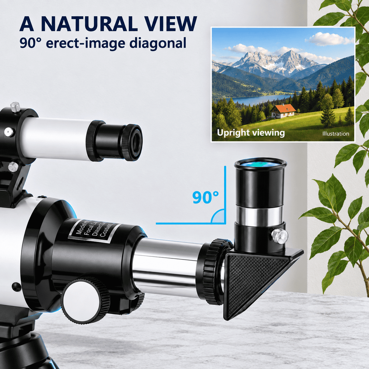 Redsmile Telescope for Kids and Adults, 70mm Aperture Astronomy Refractor Telescope for Beginners with Tripod Phone Adapter and Barlow Lense
