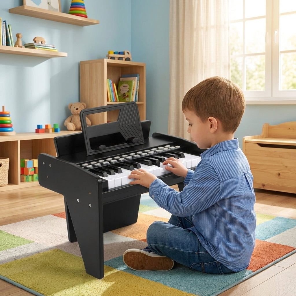 Redsmile 25-Key Kids Piano Keyboard with Adjustable Speed and Volume Control for Kids and Toddlers Age 3 and Up to Play at Home, Black