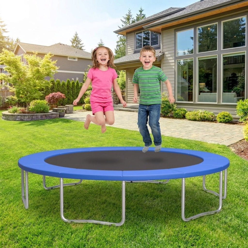 Redsmile 15 Feet Trampoline Pad Replacement Safety Pad with Fixing Straps, Blue