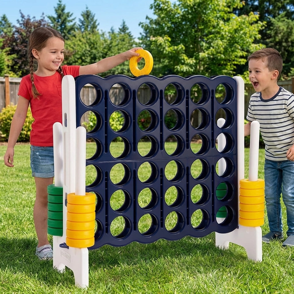 Redsmile 4-to-Score 4 in A Row Giant Game Set for Kids Adults Family Fun Multicolor - Outdoor Backyard Lawn Party Game for Kids Adults