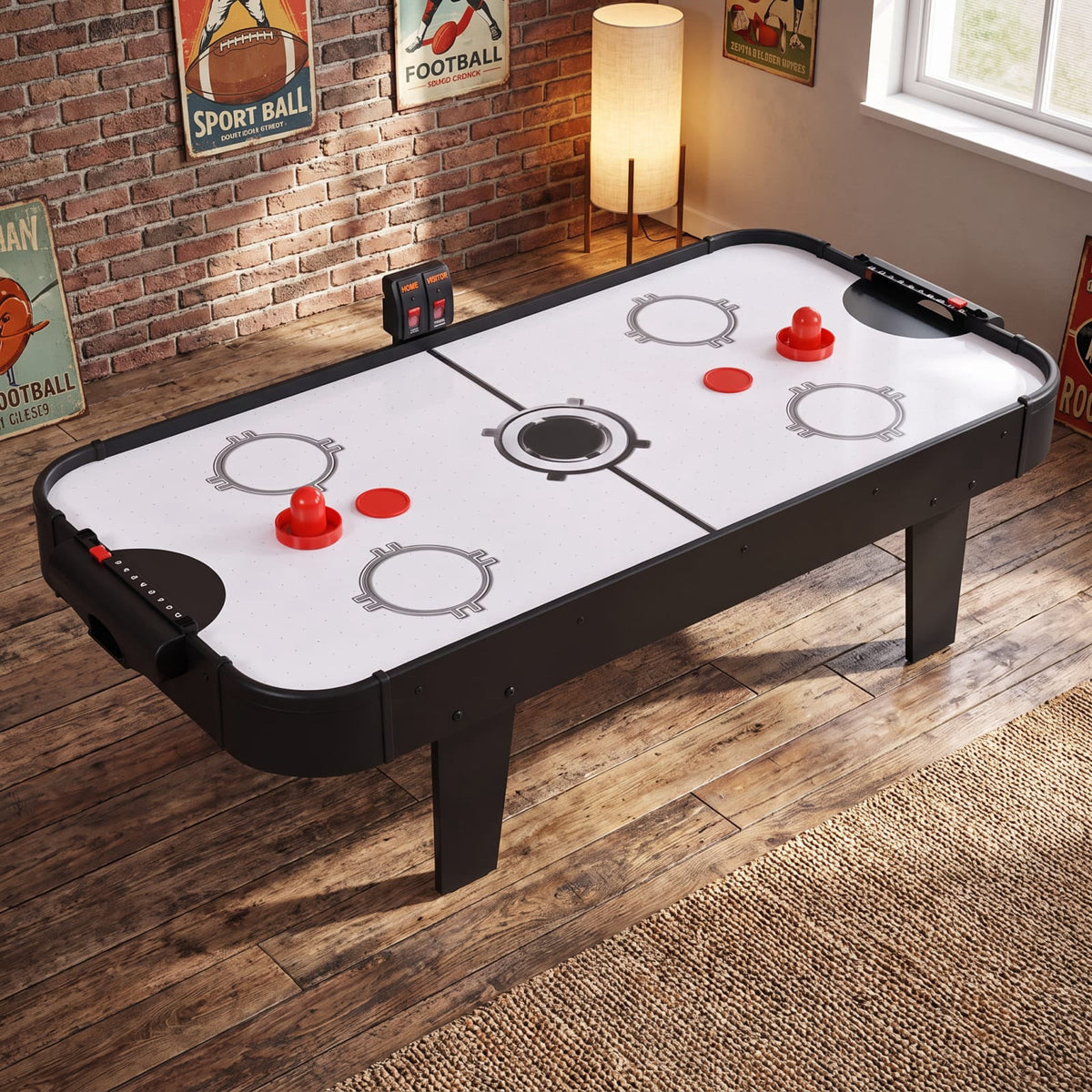 Redsmile 42 Inch Air Powered Hockey Table Top Scoring 2 Pushers for Game Room Family Fun Indoor Play