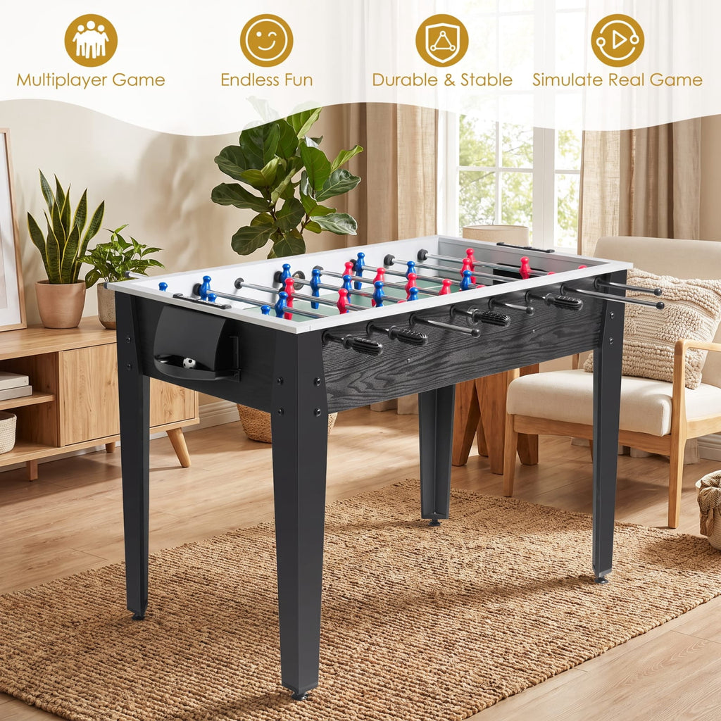 Redsmile 48 Inch Competition Sized Home Recreation Wooden Foosball Table for Game Room Family Fun Indoor Play Black