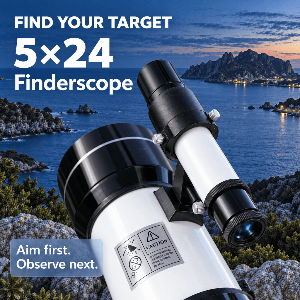 Redsmile Telescope for Kids and Adults, 70mm Aperture Astronomy Refractor Telescope for Beginners with Tripod Phone Adapter and Barlow Lense