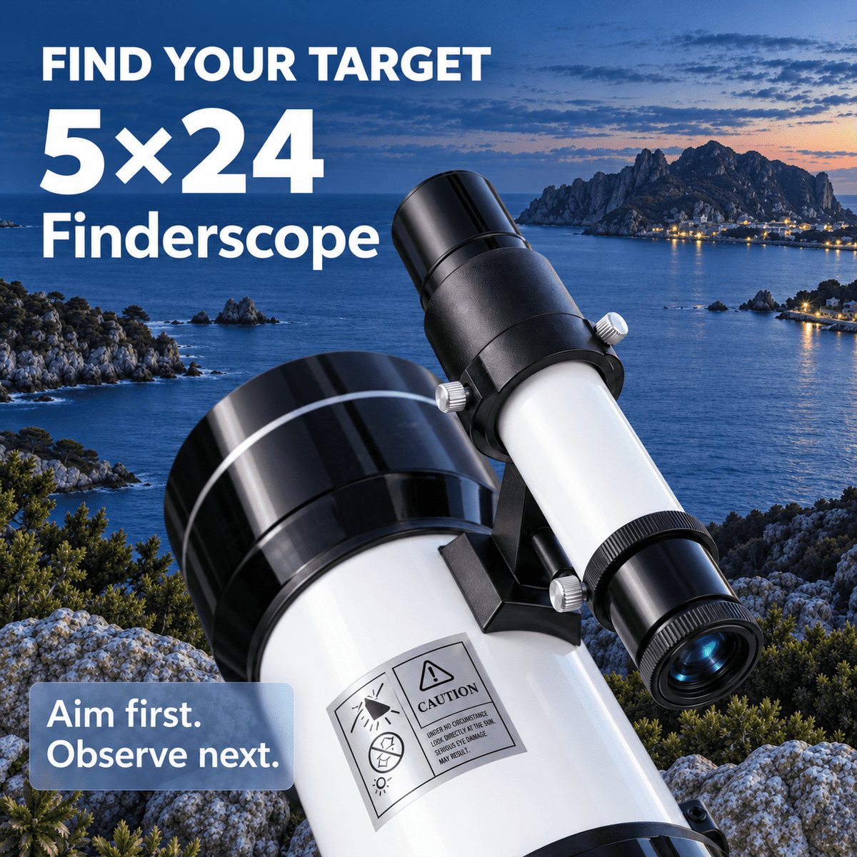 Redsmile Telescope for Kids and Adults, 70mm Aperture Astronomy Refractor Telescope for Beginners with Tripod Phone Adapter and Barlow Lense