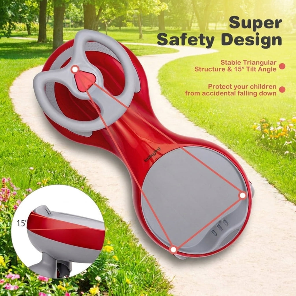 Redsmile Wiggle Car Ride On Toy for Toddlers and Kids Ages 2 and Up, Kids Wiggle Car with Flashing PU Wheels and No Batteries Needed, Twist Car Holds 110 lbs, Red
