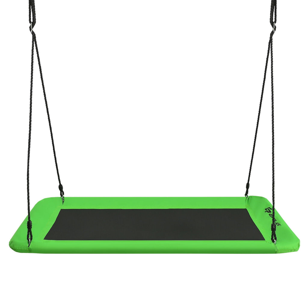Redsmile 60 Inches Platform Tree Swing Outdoor with 2 Hanging Straps - Green - Backyard Play - Outdoor Fun