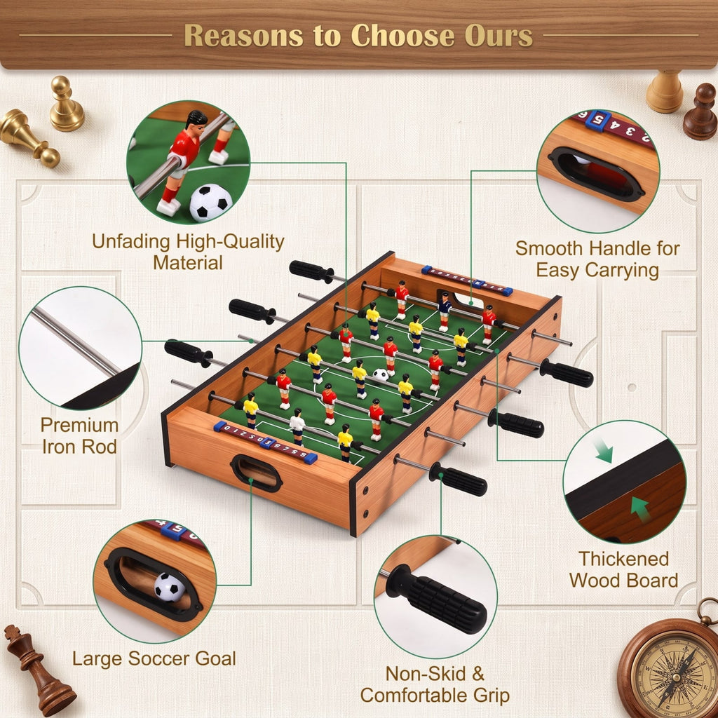 Redsmile 2-in-1 Indoor/Outdoor Air Hockey Foosball Game Table Fun Interactive Game Set for Kids Adults Family Game Room Party Indoor Play