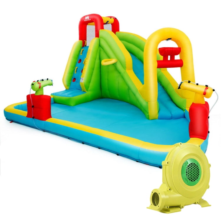 Redsmile Outdoor Inflatable Water Bounce House with 480W Blower - Multicolor - Kids Birthday Party - Backyard Fun