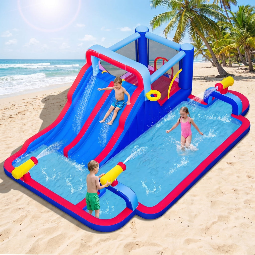 Redsmile Inflatable Water Slide Park for Kids Backyard Outdoor Fun, Multicolor