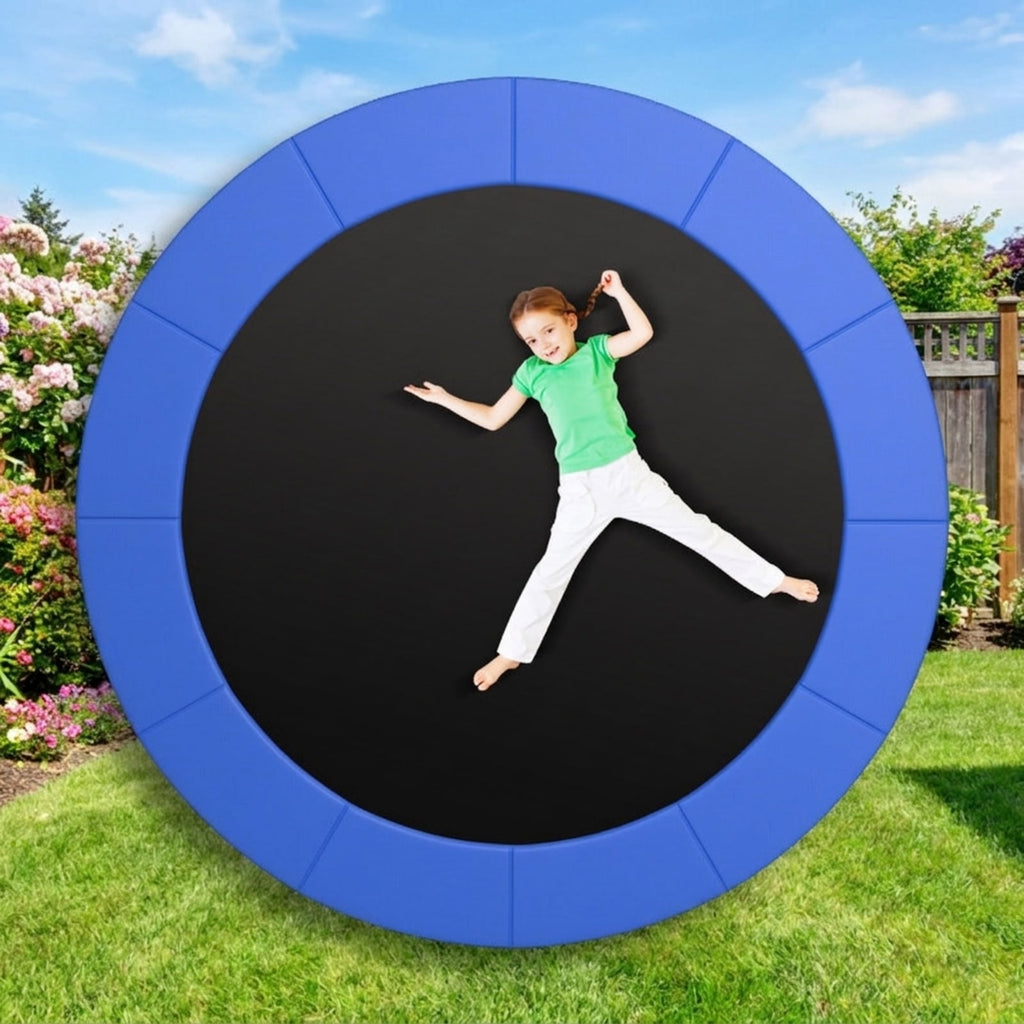 Redsmile 12 Feet Trampoline Pad Replacement Safety Pad with Fixing Straps, Blue