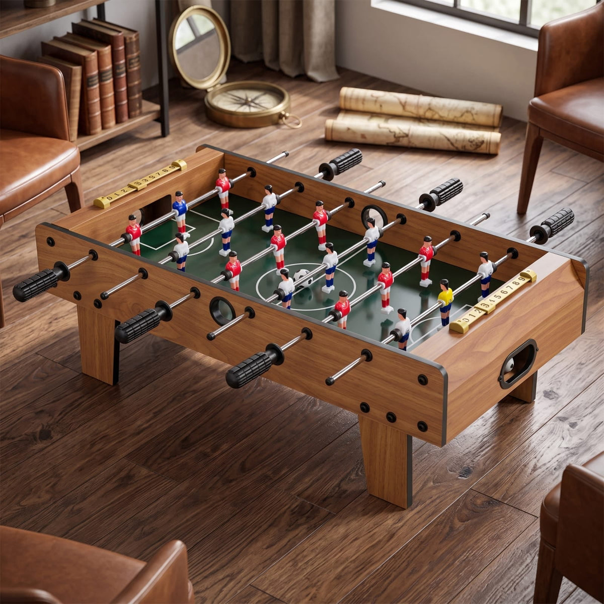 Redsmile 27 Inch Foosball Table Mini Tabletop Soccer Game Fun Interactive Game Set for Kids Adults Family Game Room Party Indoor Play