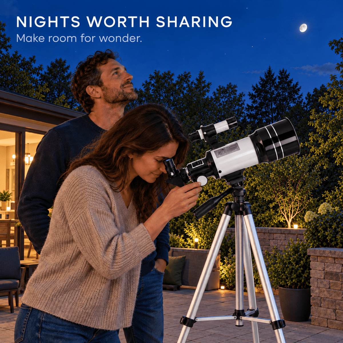 Redsmile Telescope for Kids and Adults, 70mm Aperture Astronomy Refractor Telescope for Beginners with Tripod Phone Adapter and Barlow Lense