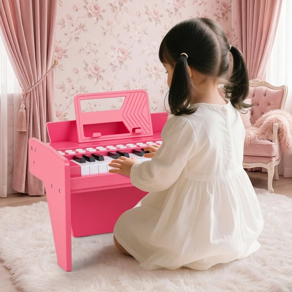 Redsmile 25 Key Kids Piano Keyboard with Record Playback and Adjustable Speed for Beginners Ages 3 and Up, Pink