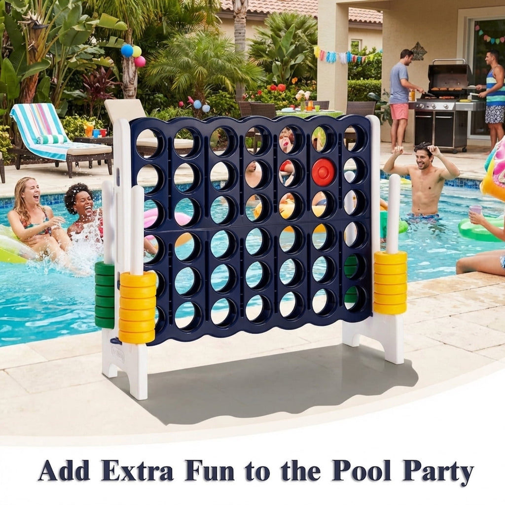 Redsmile 4-to-Score 4 in A Row Giant Game Set for Kids Adults Family Fun Multicolor - Outdoor Backyard Lawn Party Game for Kids Adults
