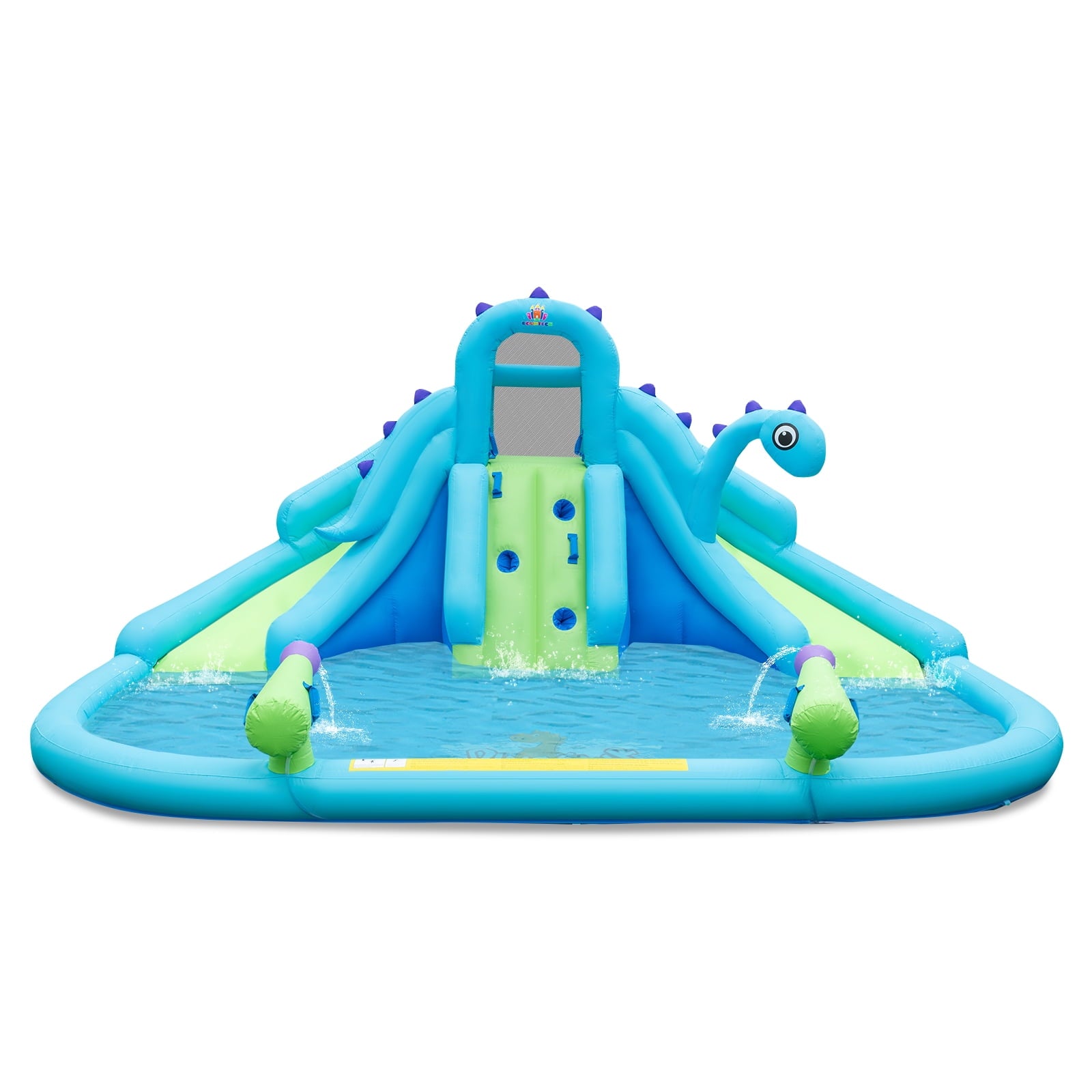 Redsmile Inflatable Water Slide with Dual Slides and Large Splash Pool (Without Blower) - Multicolor