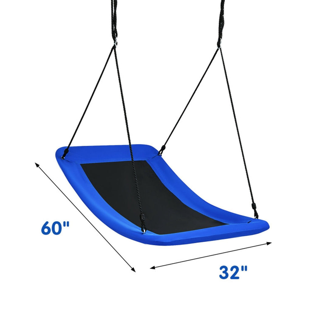 Redsmile Platform Tree Swing for Kids and Adults, 60 Inch Giant Saucer Tree Swing with Adjustable Ropes, 700 lb Outdoor Backyard Swing, Blue