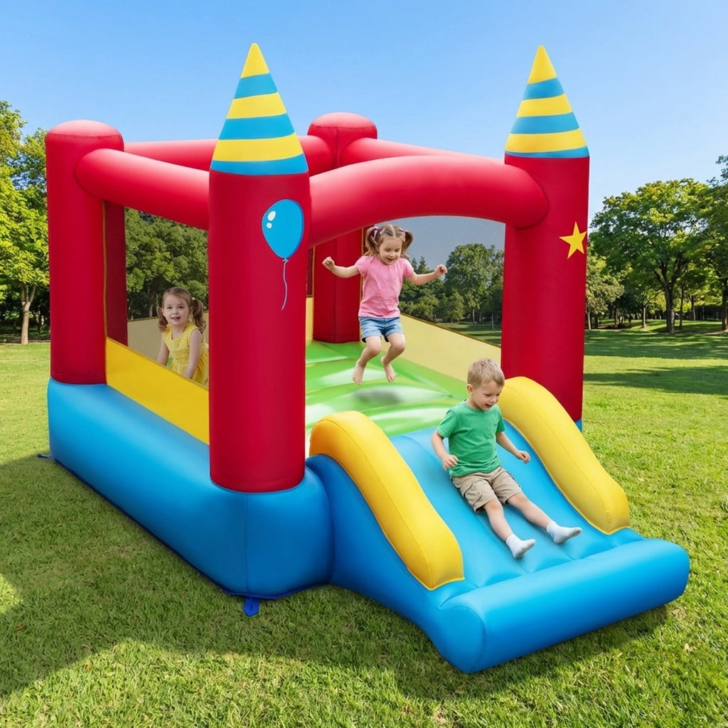 Redsmile Inflatable Kids Bounce Castle with 480W Blower - Multicolor - Kids Birthday Party - Backyard Fun